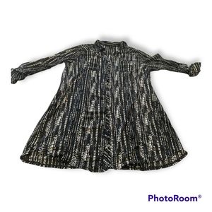 Always Indigo size 3x 3/4 sleeved button up shirt two front pockets on the chest